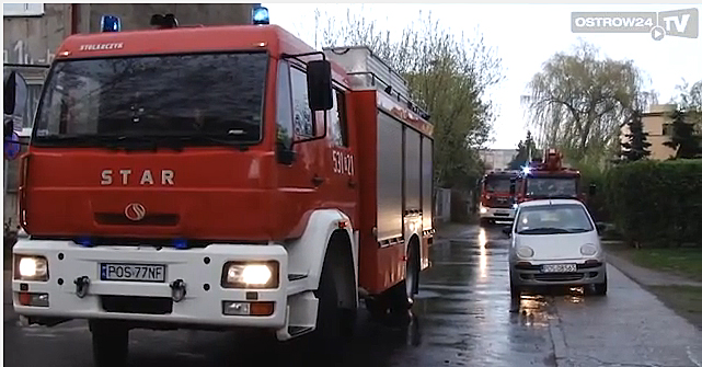 Akcja straży pożarnej na Tuwima