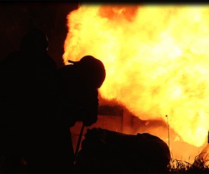 Pożar hurtowni przy Wysockiej