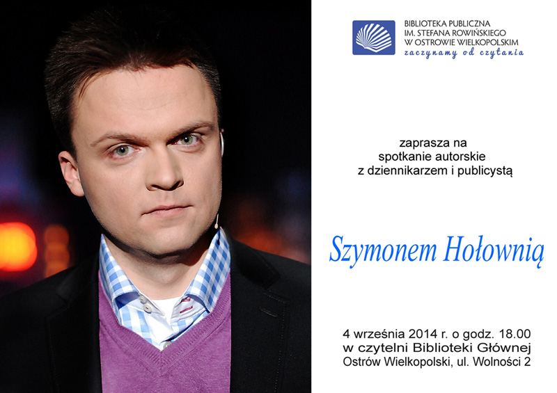 Szymon Hołownia będzie gościem biblioteki