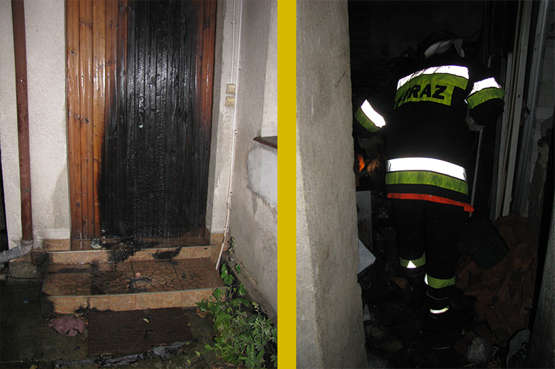 Kto podpalił drzwi?