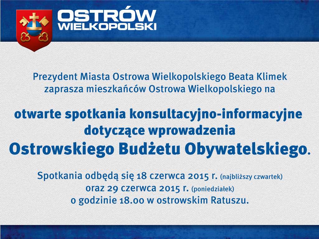 Konsultacje dot. budżetu obywatelskiego