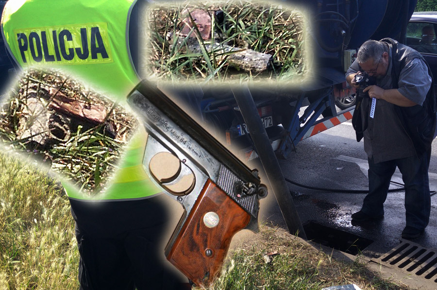 Znaleziono policyjną broń na Al. Słowackiego bron-slowackiego