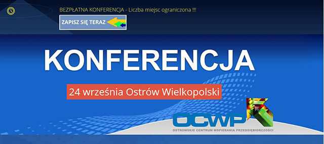 Konferencja dla przedsiębiorców i osób chcących założyć firmę