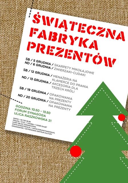Świąteczna Fabryka Prezentów w ostrowskiej Synagodze