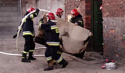 Pożar w mieszkaniu zbieracza na Placu 23 stycznia