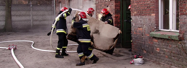 Pożar w mieszkaniu zbieracza na Placu 23 stycznia
