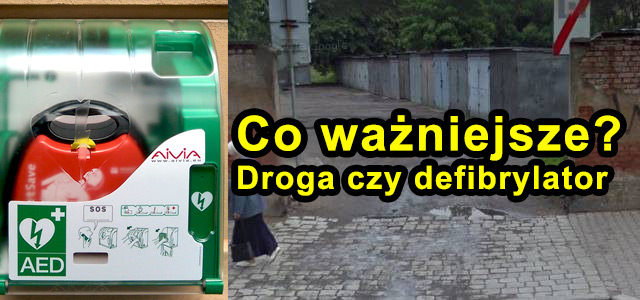 Spór w mieście. Droga czy defibrylatory?