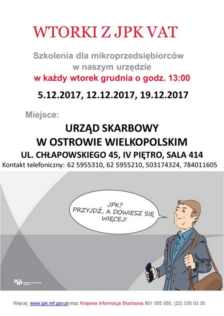 Urząd Skarbowy szkoli nt. Jednolitego Pliku Kontrolnego