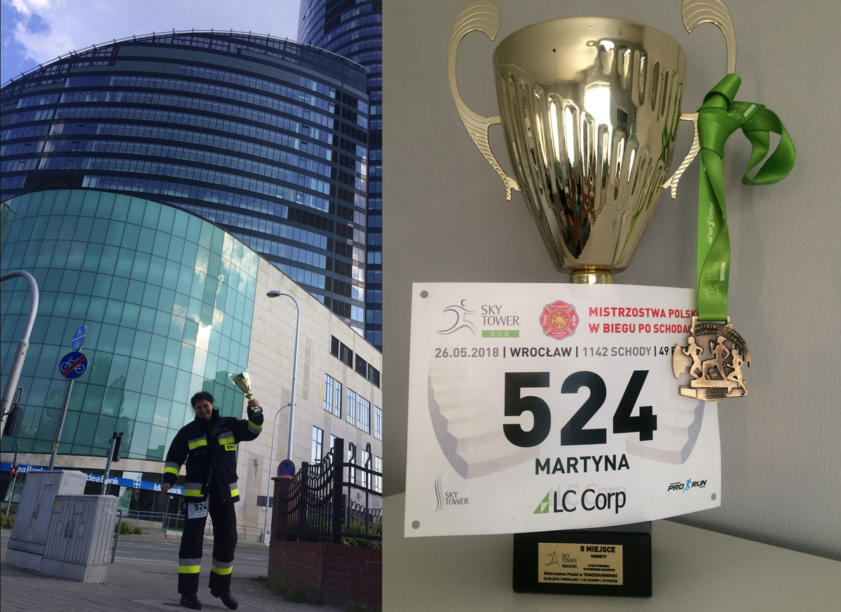 Martyna Świerczyk druga w biegu na 49. piętro wrocławskiego Sky Tower