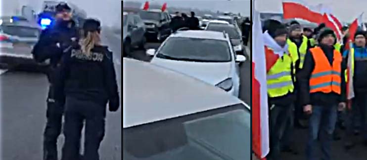 Nasi rolnicy zablokowali autostradę!