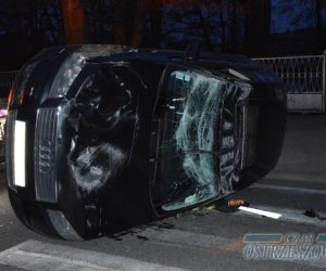 Opijał nowy samochód? Wylądował na dachu