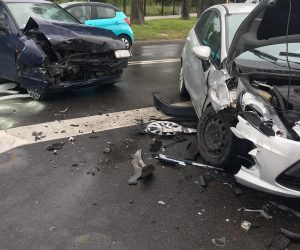 Zderzenie na skrzyżowaniu ulicy Wysockiej i Piłsudskiego