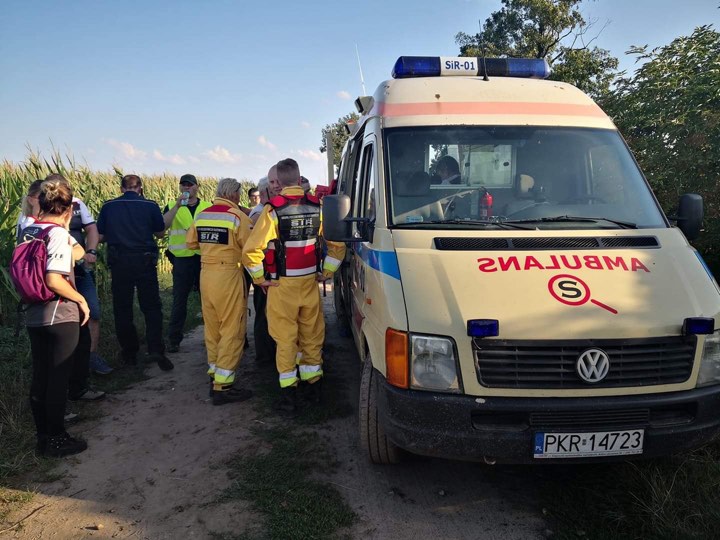 Odnaleźli mężczyznę w polu kukurydzy
