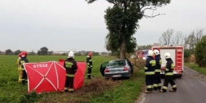 21-latek zginął po wjechaniu w drzewo