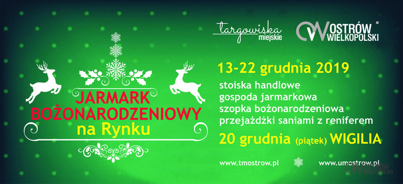 Zapowiedź Jarmarku Bożonarodzeniowego