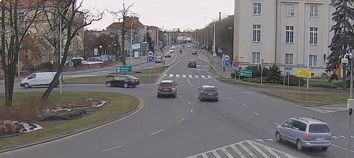 Kolizja na Rondzie Bankowym – 18 lutego 2020 r. (wideo)