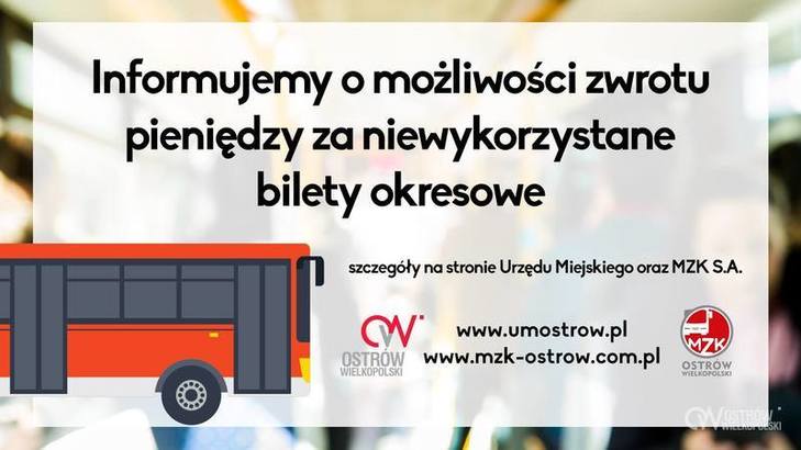 Mieliście bilety okresowe? Możecie otrzymać zwrot