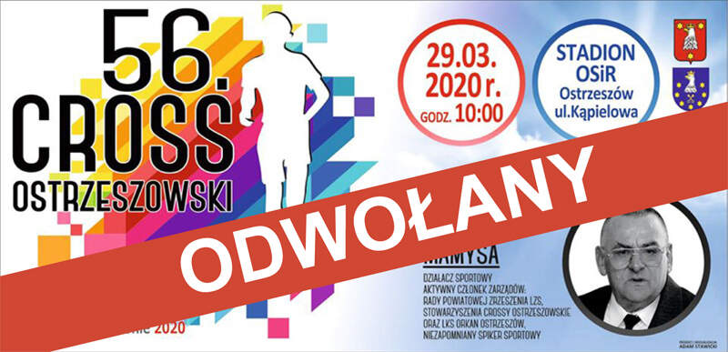 Odwołany bieg z powodu koronawirusa