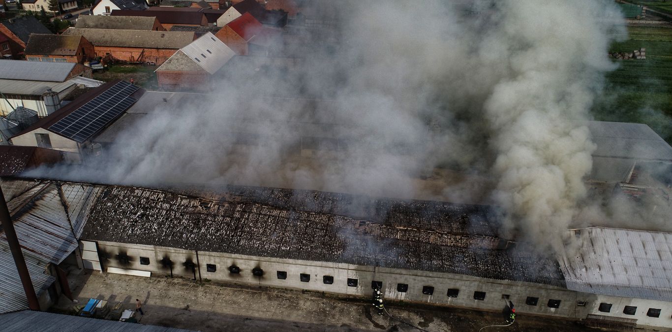 Pożar kurnika w Topoli Wielkiej