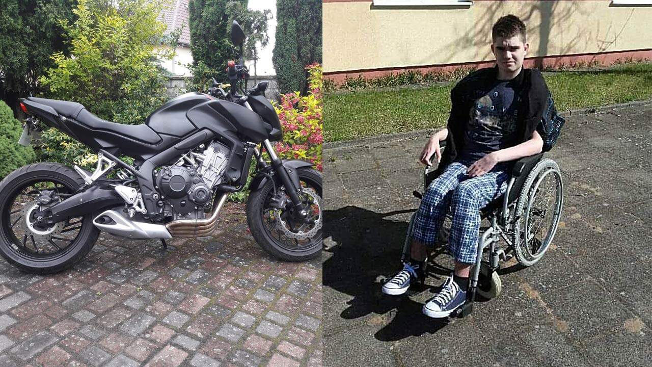 Wygraj motocykl za 50 zł pomagając sparaliżowanemu Mateuszowi, który wypadł z autobusu