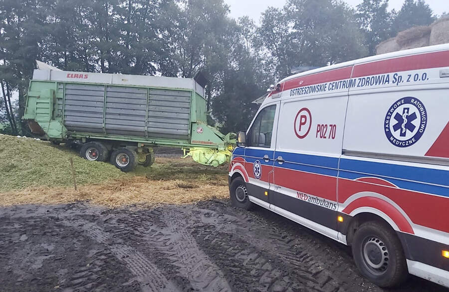 Pojechał pomóc bratu i stracił pół nogi