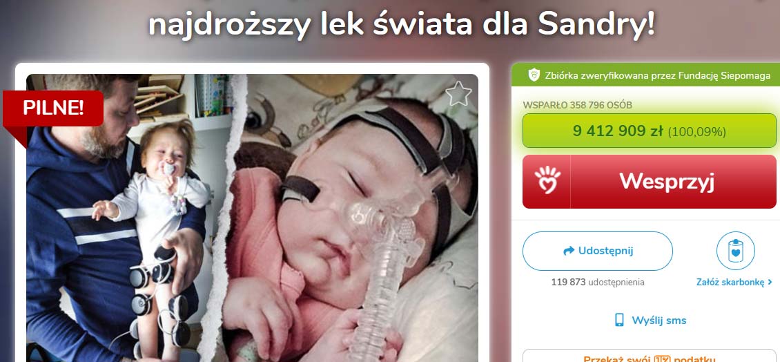 Sandrunia uzbierała CAŁĄ kwotę!
