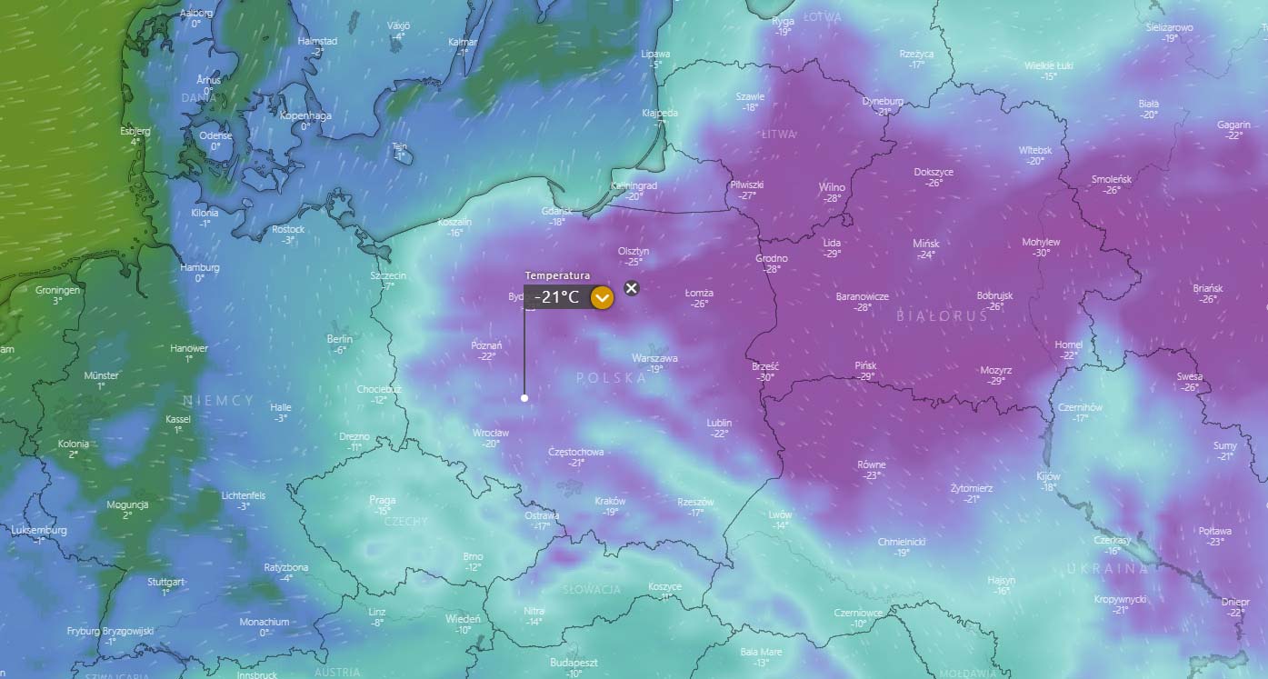 To już pewne. Temperatura spadnie do -21 st. C.!