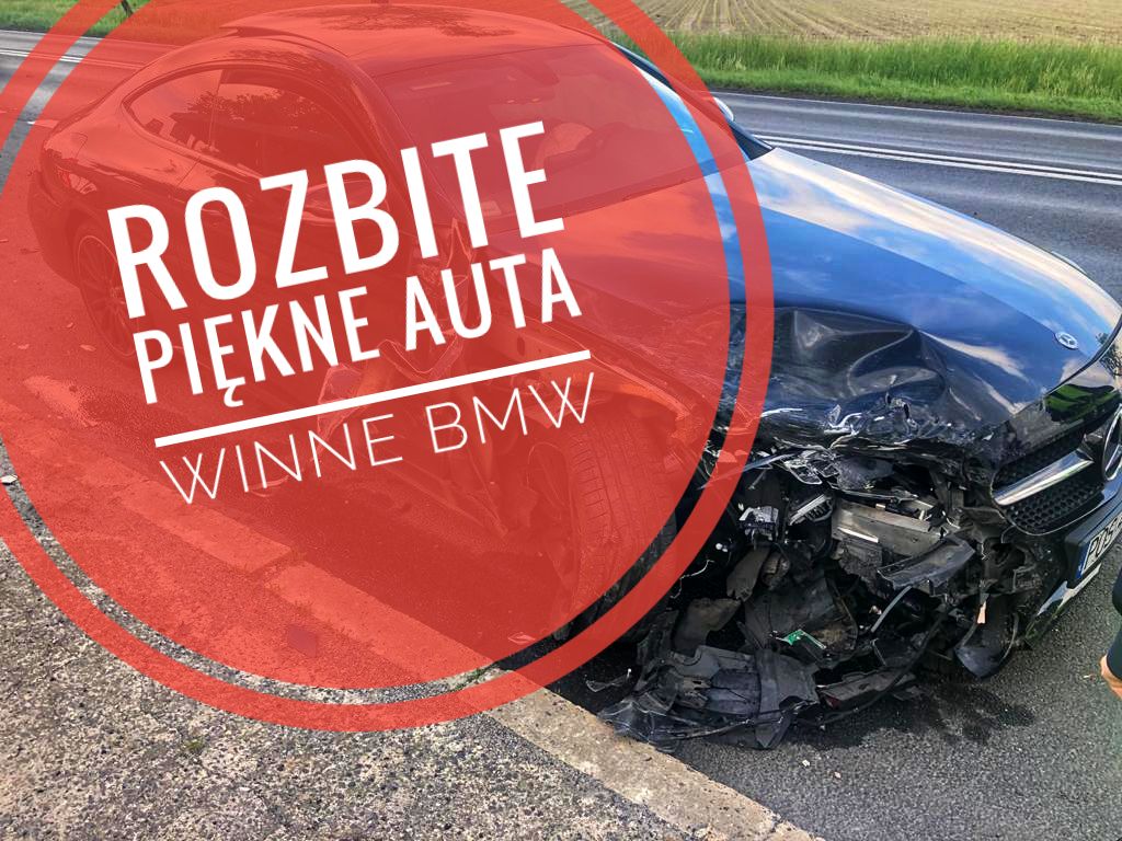W Górznie rozbite wypasione BMW i Mercedes