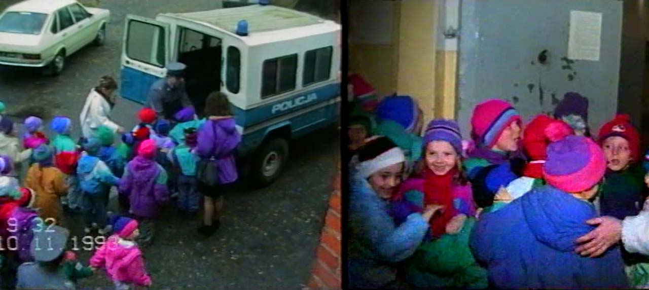 1993 rok. Klimatyczna wycieczka przedszkolaków na policję (wideo)