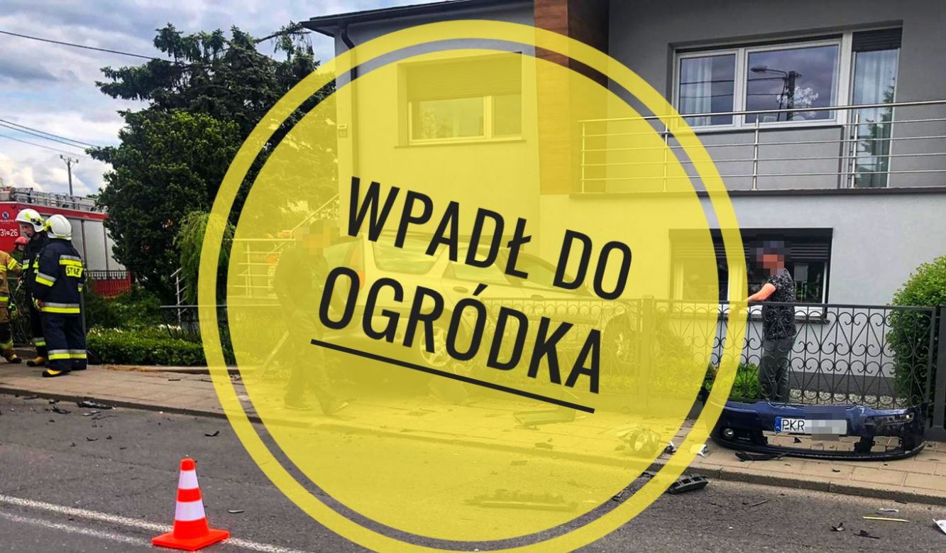 Po zderzeniu wpadł do ogródka
