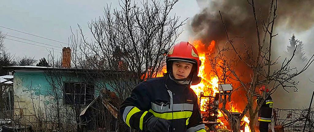 Pożar w budynku w Parczewie