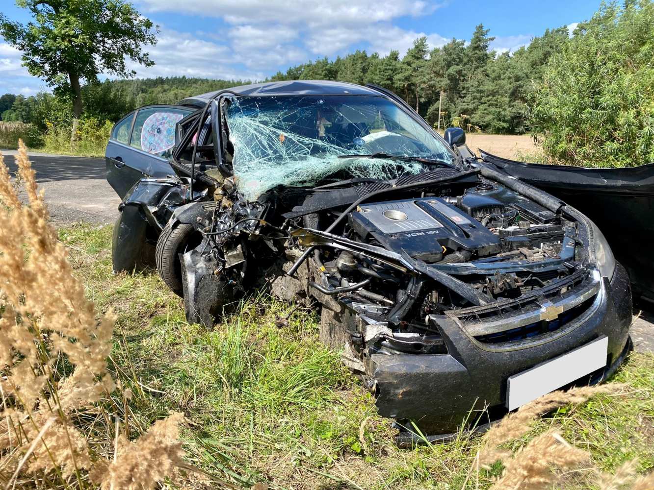 Chevrolet skasowany. W środku było dwoje dzieci