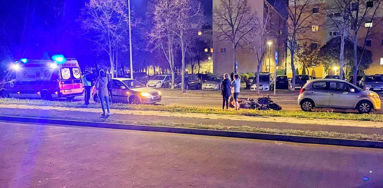 Kia wjechała w motocykl na Strzeleckiej