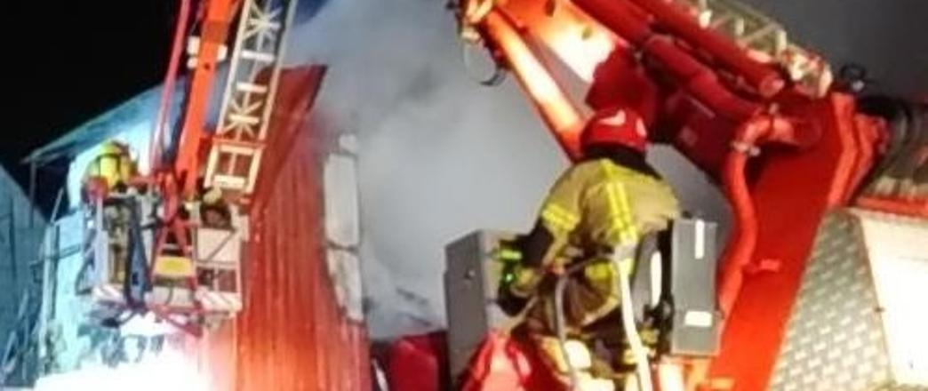 Pożar suszarni pod Ostrowem