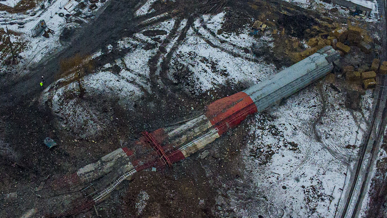 Wyburzyli charakterystyczny komin