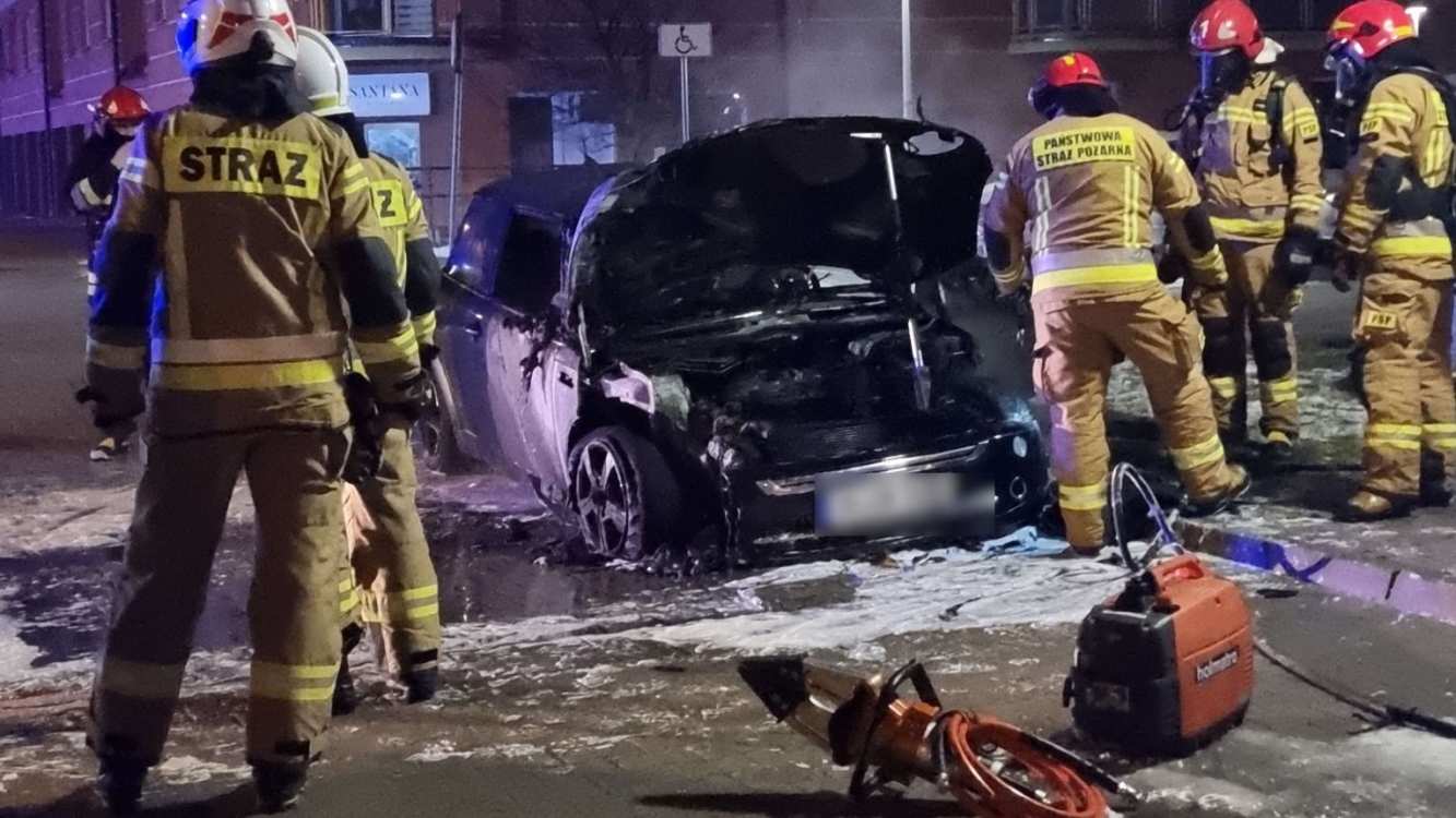 Sprowadził auto do Polski. Spłonęło w nocy