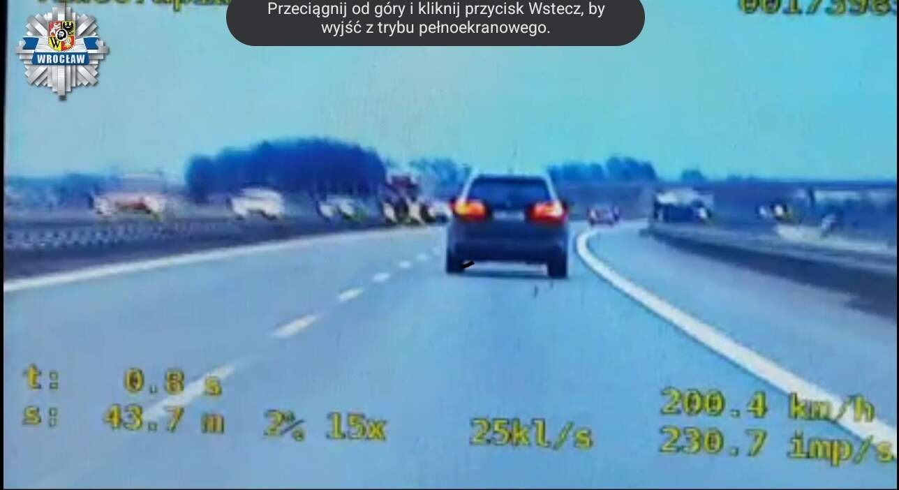 Pędził BMW 200 km/h. Dla policjantów tłumaczenie było słabe