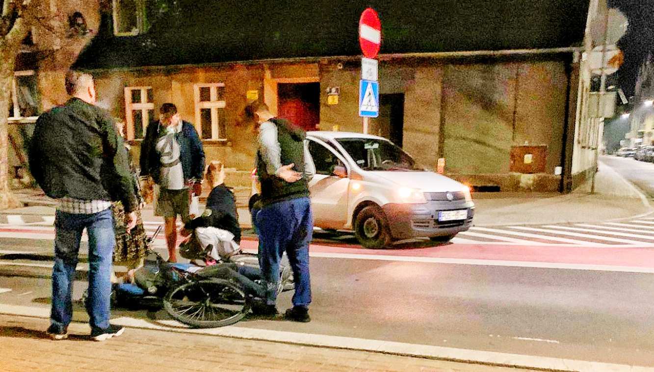 Kurier z pizzerii potrącił rowerzystkę