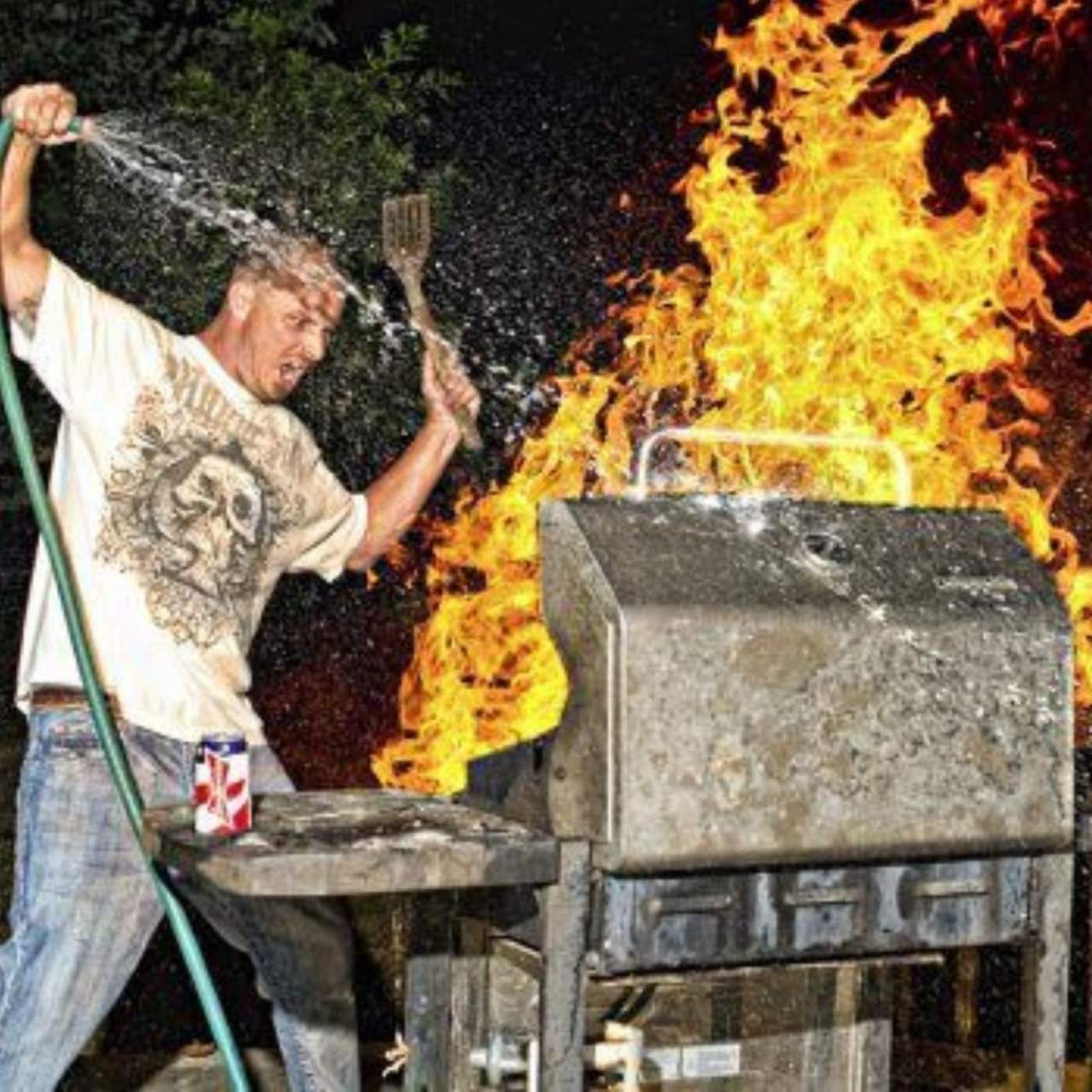 Sobotni grill zakończony niebezpiecznym incydentem
