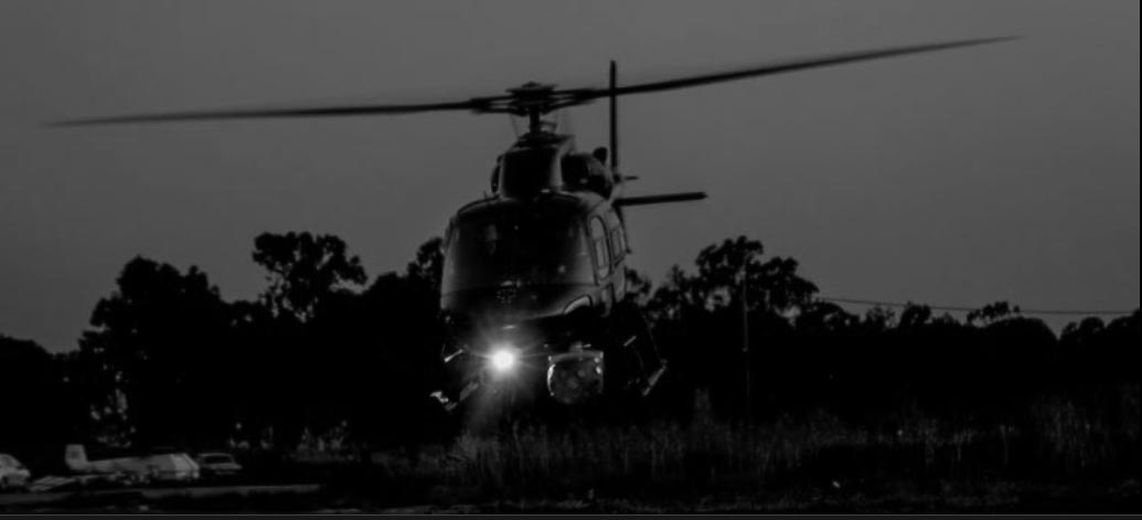 Tajemniczy helikopter lata nocą