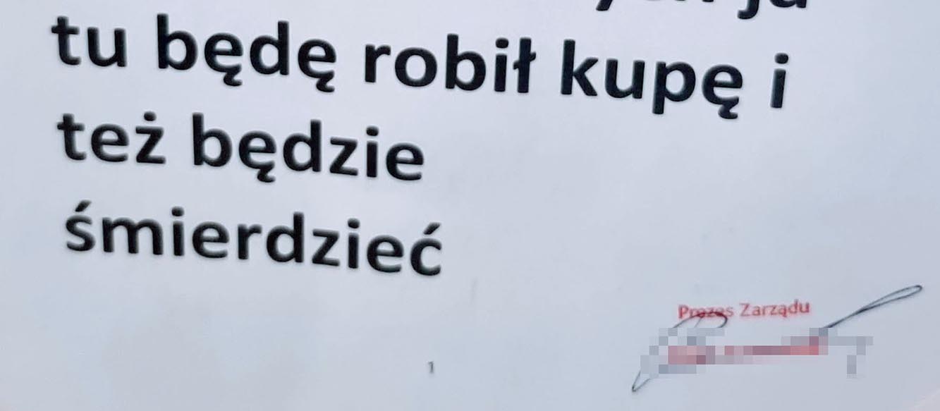 Prezes grozi robieniem kupy na klatce schodowej. Wiemy dlaczego