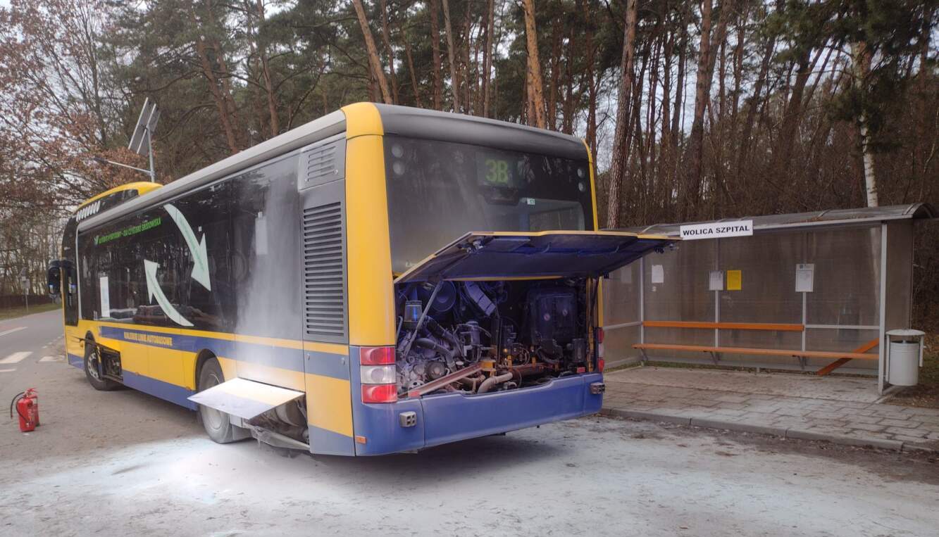 Pożar autobusu hybrydowego