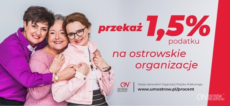 1,5% możesz zostawić w Ostrowie