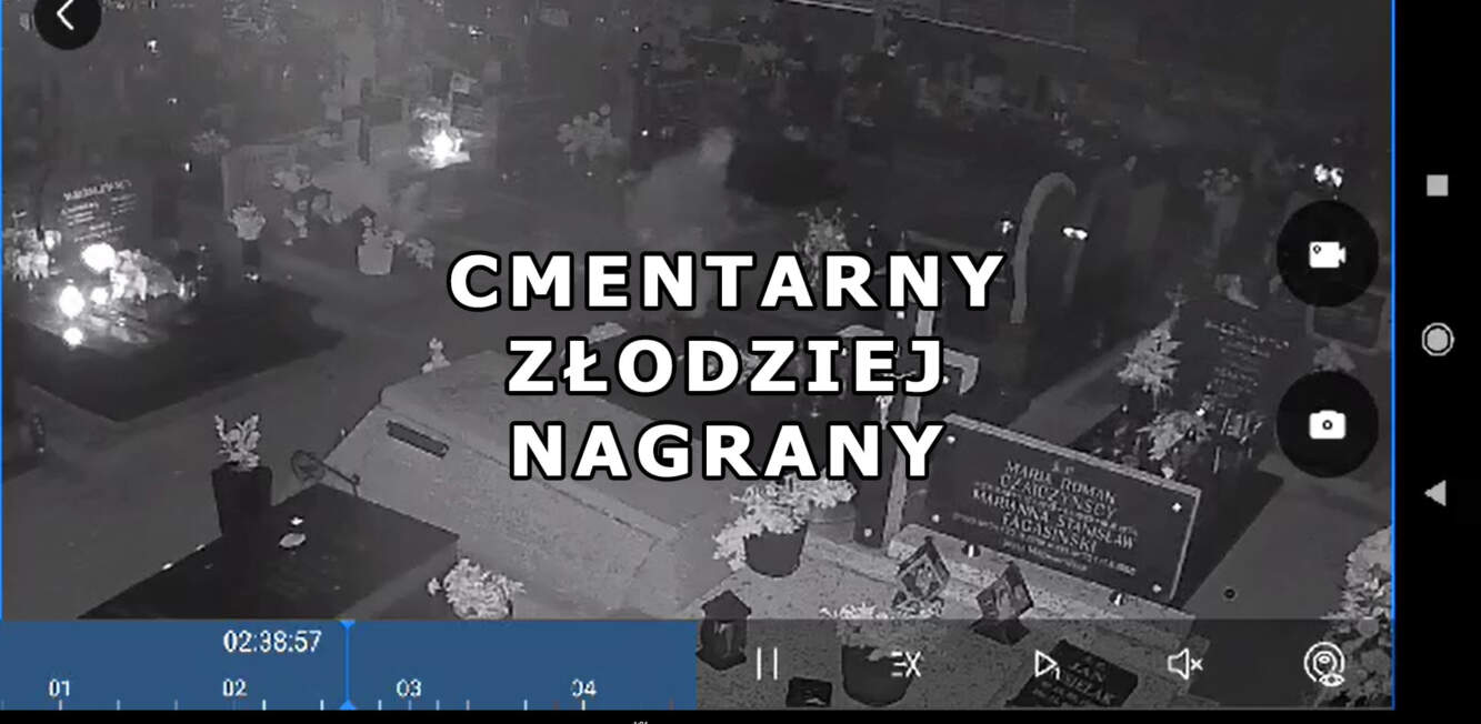 Nagrali cmentarnego złodzieja (WIDEO)