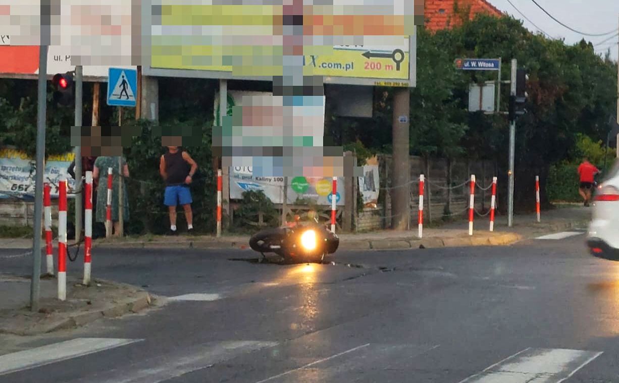 Zderzenie motocyklistki z autem