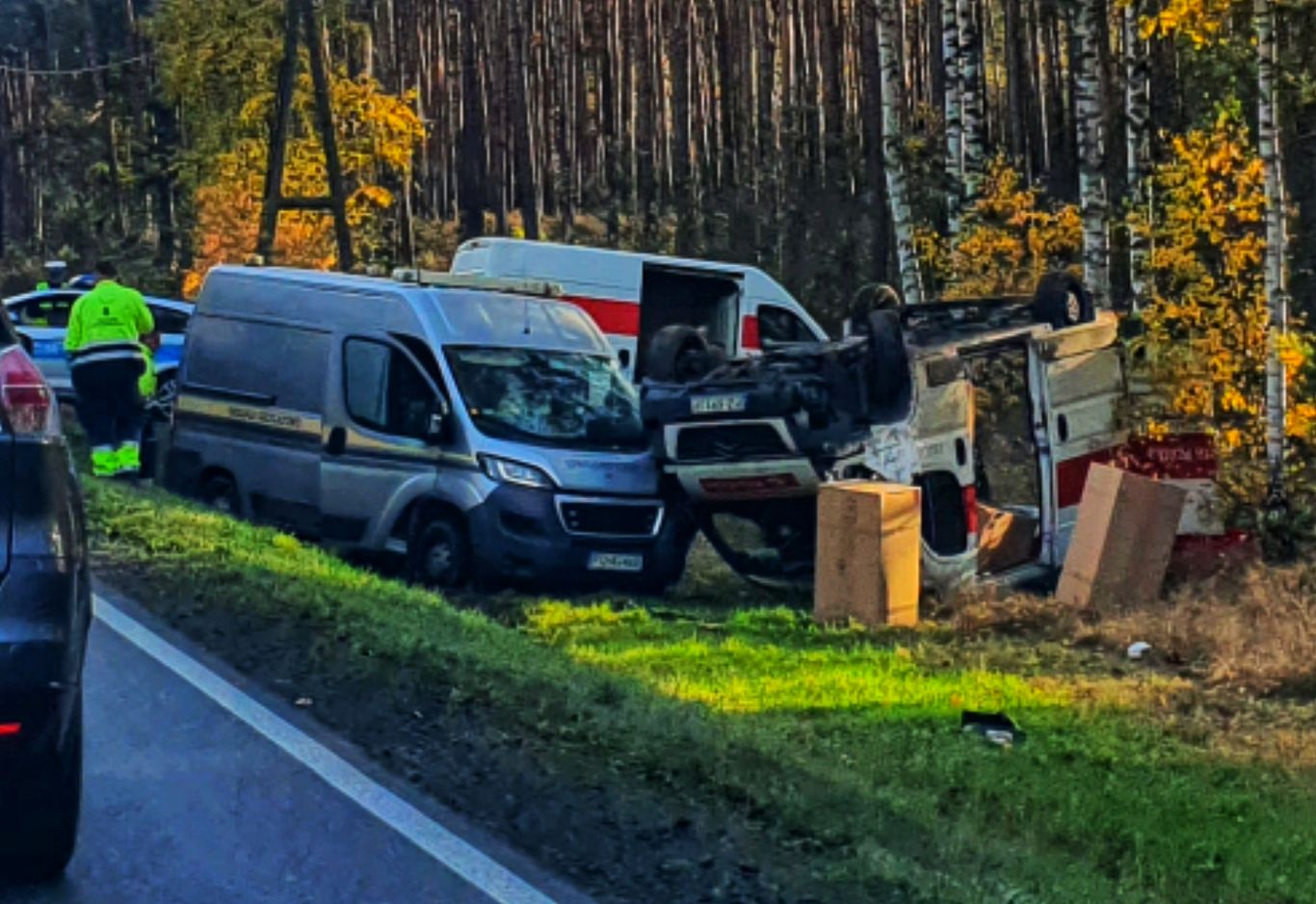 Zderzenie pogotowia gazowego i poczty polskiej