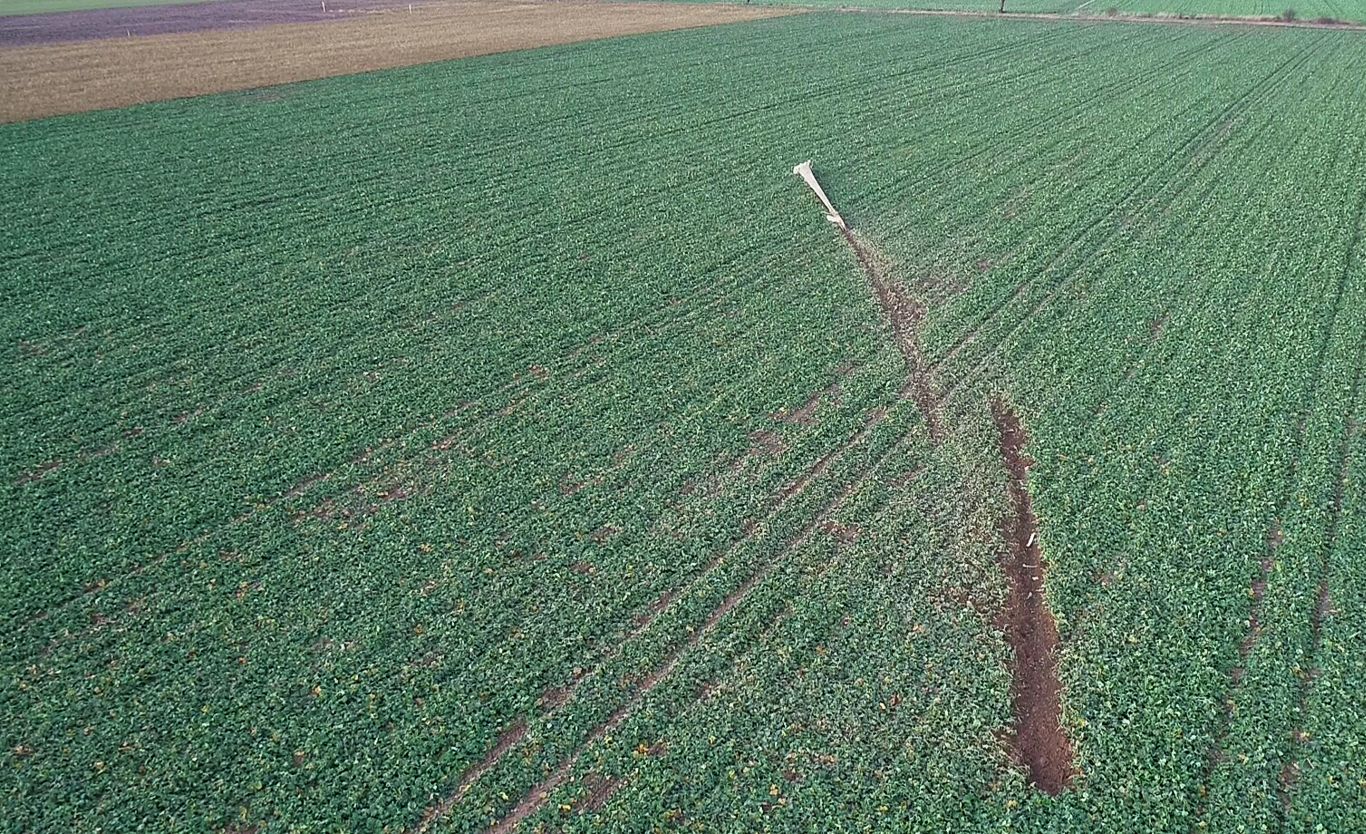 Elektrownia wiatrowa złamała się (ZDJĘCIA)