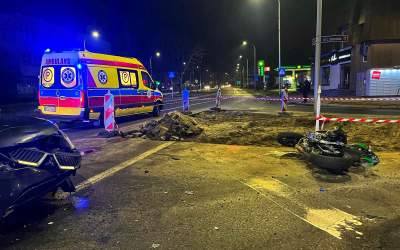 Wypadek z motocyklem na Głogowskiej. Bolesny uraz