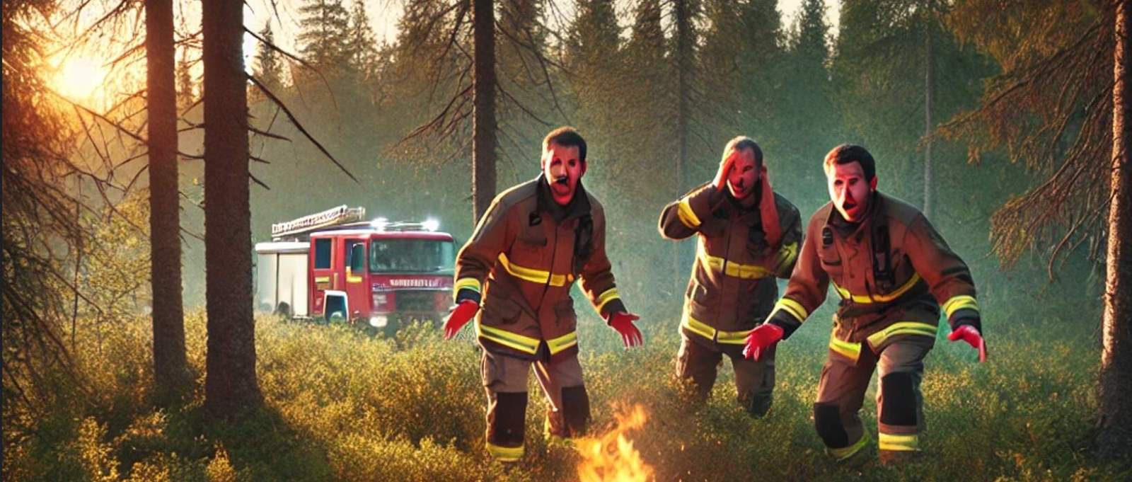 Jechali gasić większy pożar. Na miejscu zaskoczono strażaków