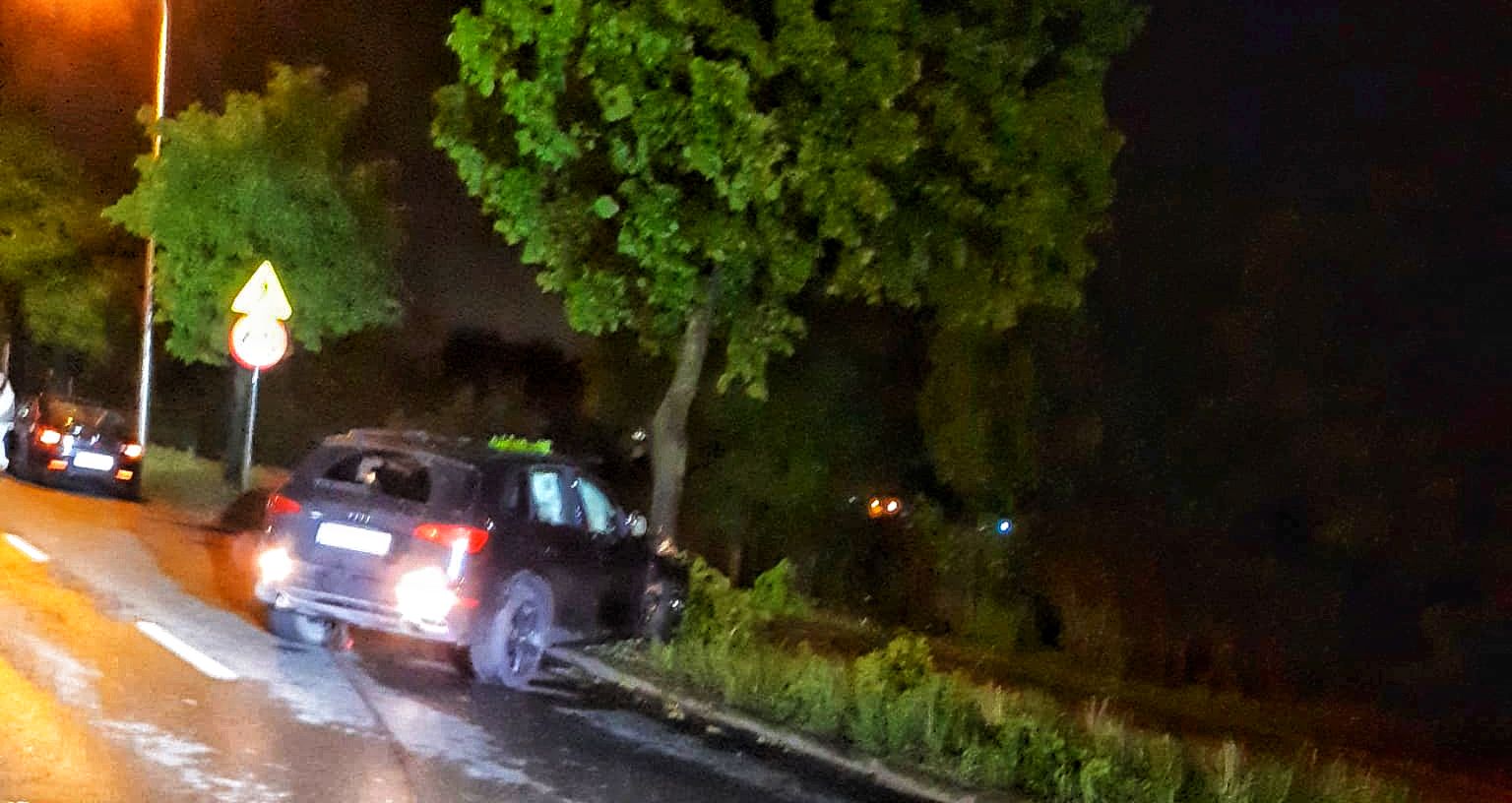 Rozbił audi na alei Słowackiego